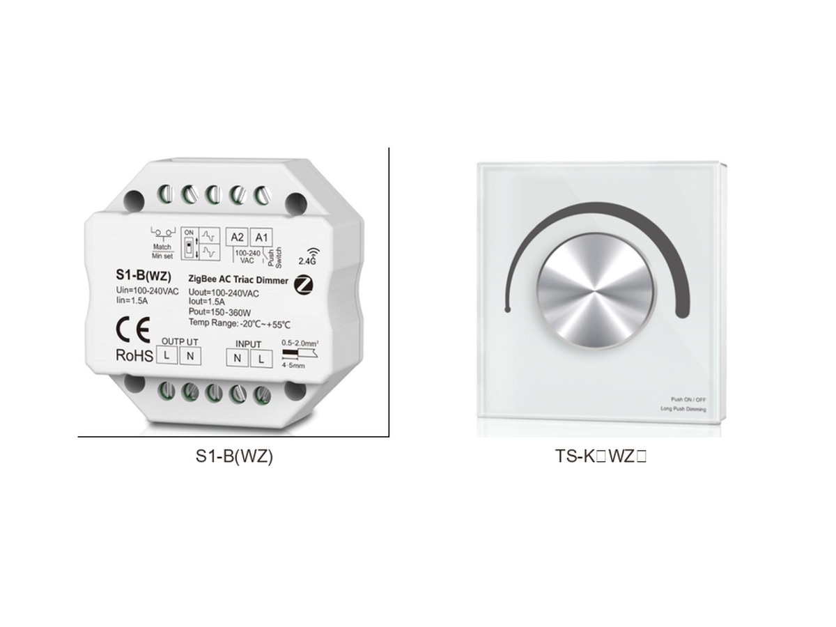 Akubela — dimare TRIAC Zigbee — fotografie din catalog