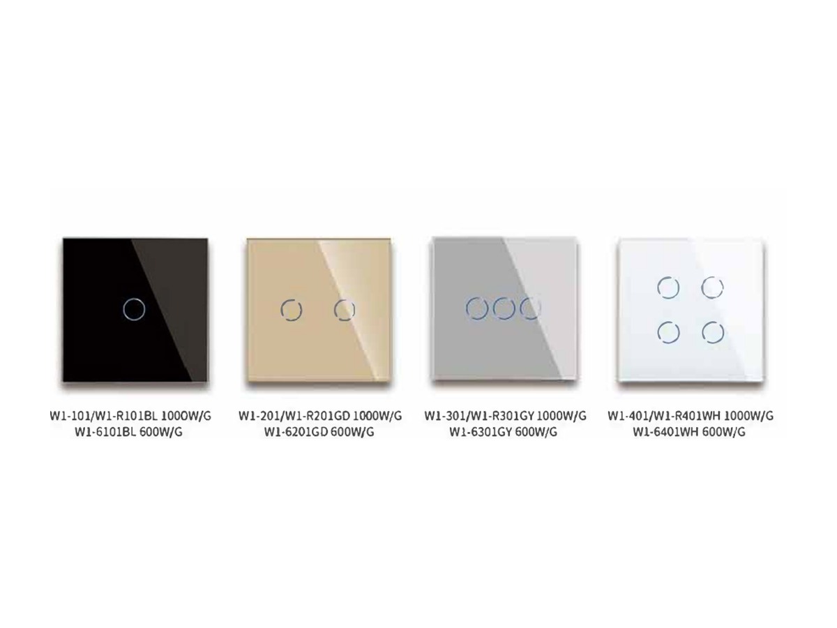 Bingo W1 — întrerupătoare din sticlă — fotografie din catalog