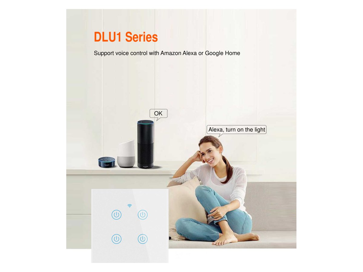 Larkkey D86 — întrerupătoare tactile din sticlă, Zigbee — Fotografie originală din catalogul Larkkey.