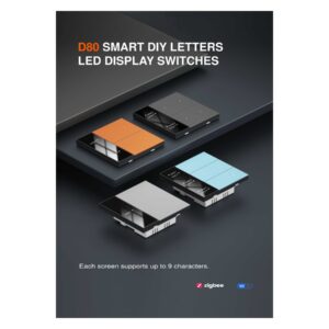 Larkkey D70 / D80 / D90 — întrerupătoare cu ecran și etichete personalizabile — Fotografie originală din catalogul Larkkey.