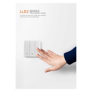 Larkkey LLE2 — întrerupătoare cu clapetă, PC ignifug, Wi-Fi / Zigbee — Fotografie originală din catalogul Larkkey.