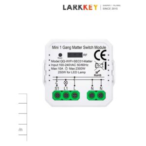 Larkkey Matter — module releu în doză, 1 / 2 / 3 canale — Fotografie originală din catalogul Larkkey.