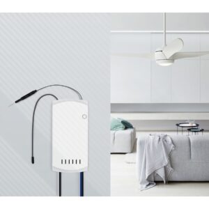 SONOFF iFan04 — ventilator și lumină — Fotografie de gamă extrasă din catalog.