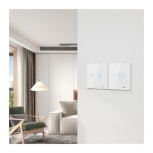 SONOFF T2EU-RF — comenzi tactile wireless — Fotografie de gamă extrasă din catalog.